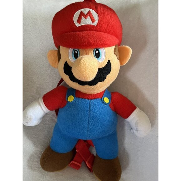 Super Mario Brothers Plush Backpack GREAT FOR GAMING ROOM AS WELL CLEAN - Picture 1 of 16